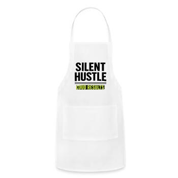Silent Hustle Loud Results - Adjustable Apron - white - Front - Julia (174cm)