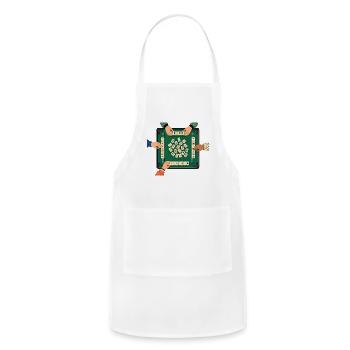 Botanical Tile Roundtable - Adjustable Apron - white - Front - Julia (174cm)