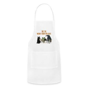 W.F.H. Work From Holiday - Adjustable Apron - white - Front - Julia (174cm)