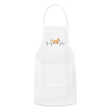 Golden Retriever - Adjustable Apron - white - Front - Julia (174cm)