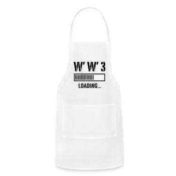 World War 3 Loading … (Peace / Threat Of War / B) - Adjustable Apron - white - Front - Julia (174cm)