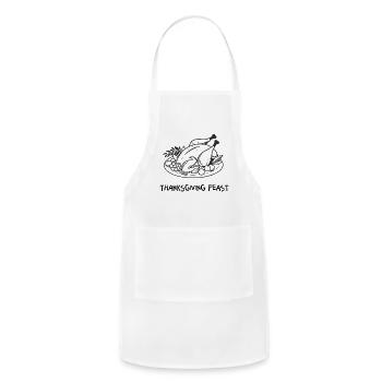 Heritage Roasted Turkey Plate - Adjustable Apron - white - Front - Julia (174cm)