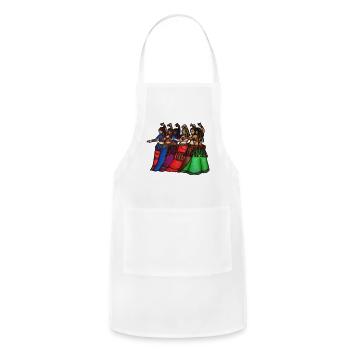 Vibrant Belly Dance Lineup - Adjustable Apron - white - Front - Julia (174cm)