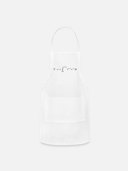 Euler Gamma Function, calculus and math basics - Adjustable Apron - white