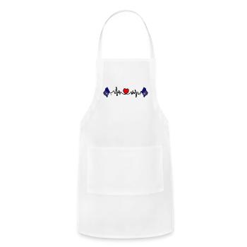 Heart rate cardio for Michigan - Adjustable Apron - white - Front - Julia (174cm)