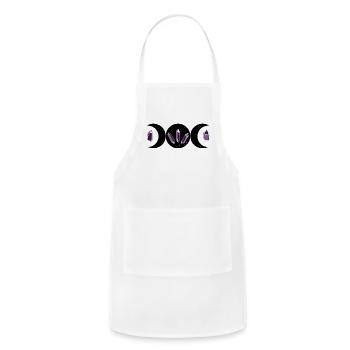 Triple Moon Goddess Crystal - Adjustable Apron - white - Front - Julia (174cm)