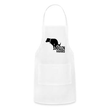 Dog Poop Biden Harris ©WhiteTigerLLC.Com - Adjustable Apron - white - Front - Julia (174cm)