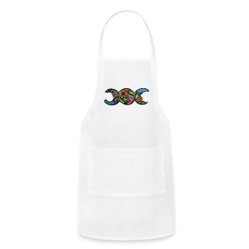Triple Moon Bloom - Adjustable Apron - white - Front - Julia (174cm)