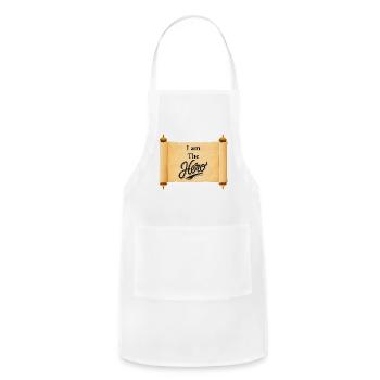 I Am The Hero Scroll - Adjustable Apron - white - Front - Julia (174cm)
