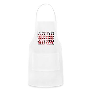 Crimson Kaleidoscope Glyphs - Adjustable Apron - white - Front - Julia (174cm)