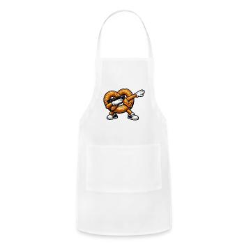 Dabbing Pretzel - Adjustable Apron - white - Front - Julia (174cm)
