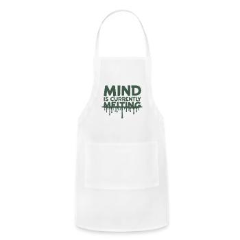Mind Is Currently Melting Saying Stress Burnout - Adjustable Apron - white - Front - Julia (174cm)