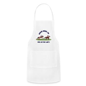 Horse Mode: ON — Ride Beyond Limits | Inspirationa - Adjustable Apron - white - Front - Julia (174cm)
