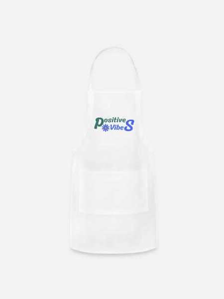 Positive vibes - Adjustable Apron - white