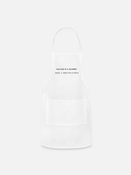 Success is a Journey Not a Destination - Adjustable Apron - white