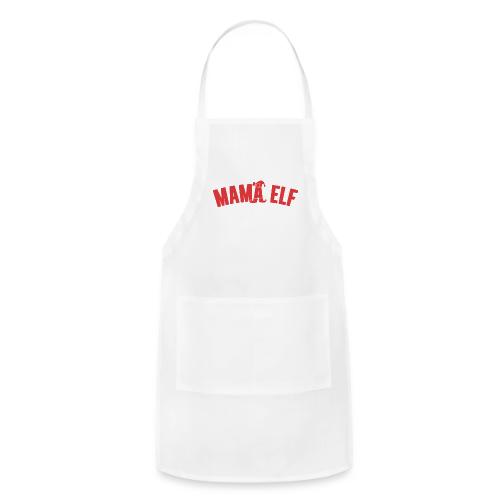 Mama Elf in Red - Adjustable Apron