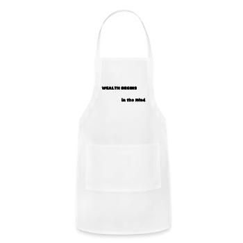 Wealth Begins in theMind - Adjustable Apron - white - Front - Julia (174cm)