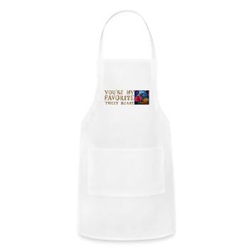 Tweet Heart: A Love Song for the Birds - Adjustable Apron - white - Front - Julia (174cm)