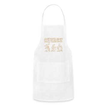 Mayan Glyphs - Adjustable Apron - white - Front - Julia (174cm)