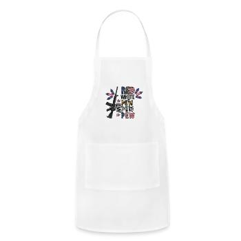 Red White Pew Pew Pew And - Adjustable Apron - white - Front - Julia (174cm)