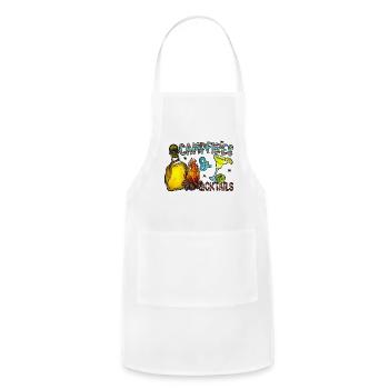 Campfires And Cocktails - Adjustable Apron - white - Front - Julia (174cm)