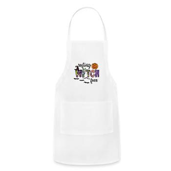 Resting Witch Face - Adjustable Apron - white - Front - Julia (174cm)