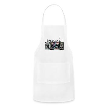 Inked Mama - Adjustable Apron - white - Front - Julia (174cm)