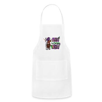 Moo I Mean Boo - Adjustable Apron - white - Front - Julia (174cm)