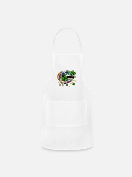 St Patricks Day Lips - Adjustable Apron - white