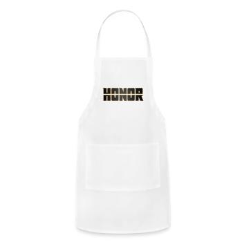 Gold Honor - A Bold, Elegant, Assertive Piece - Adjustable Apron - white - Front - Julia (174cm)