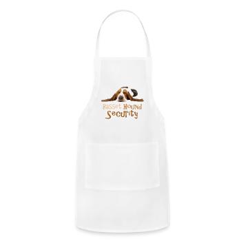 Basset Hound Security - Adjustable Apron - white - Front - Julia (174cm)