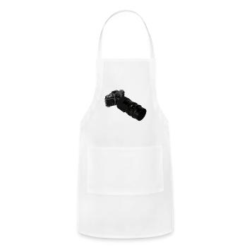 Vintage SLR Telephoto Lens - Adjustable Apron - white - Front - Julia (174cm)