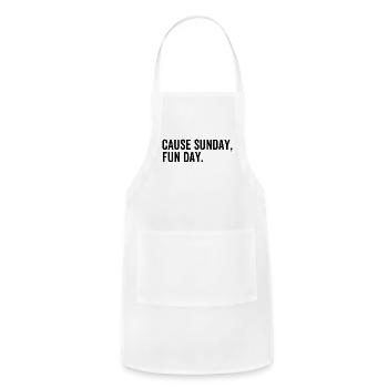 Cause Sunday Fun Day - Adjustable Apron - white - Front - Julia (174cm)