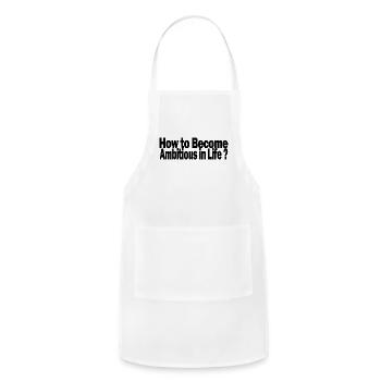 How to Become Ambitious in Life 1A - Adjustable Apron - white - Front - Julia (174cm)