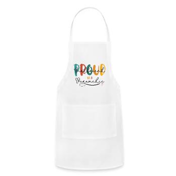 Proud Girlfriend of a Paramedic - Adjustable Apron - white - Front - Julia (174cm)