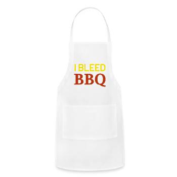 I_Bleed_BBQ - Adjustable Apron - white - Front - Julia (174cm)
