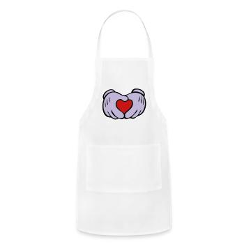 Glove love - Adjustable Apron - white - Front - Julia (174cm)