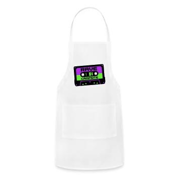 Rave Cassette Festival Logo - Adjustable Apron - white - Front - Julia (174cm)
