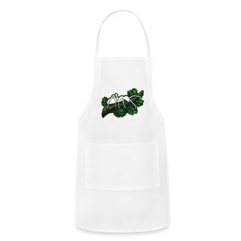White Ant On Pine Branch Nature Illustration - Adjustable Apron - white - Front - Julia (174cm)