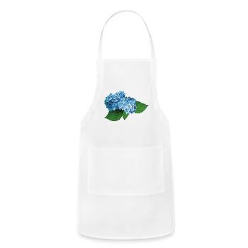 Light Blue Hydrangea - Adjustable Apron - white - Front - Julia (174cm)