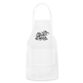 Cool Streetwear Ant Skater Graphic Character - Adjustable Apron - white - Front - Julia (174cm)