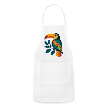 Bold Tropical Toucan Art - Adjustable Apron - white - Front - Julia (174cm)