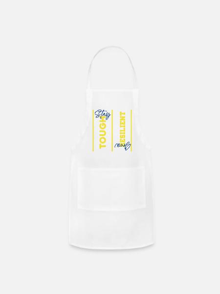 Stay Tough Stay Resilient - Adjustable Apron - white