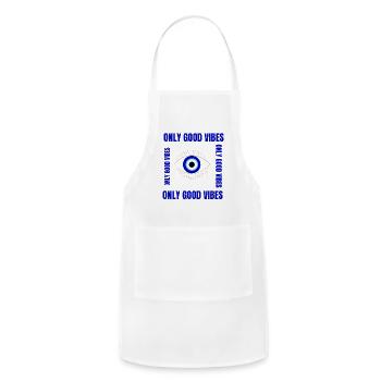 beautiful blue eyes - Adjustable Apron - white - Front - Julia (174cm)