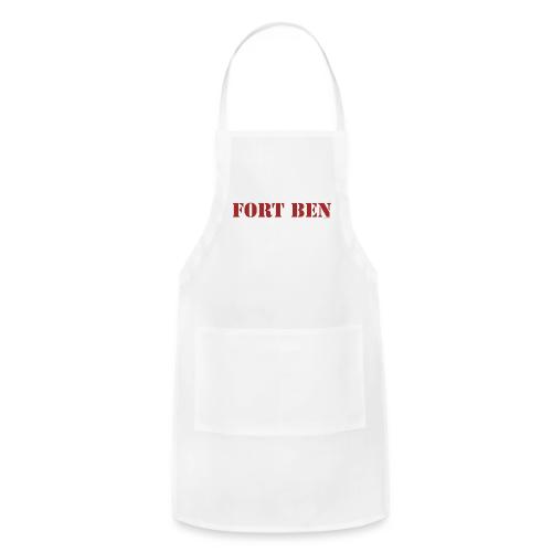 FORT BEN, red stencil - Adjustable Apron
