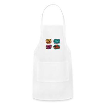 Vibrant Motivational Affirmation Designs - Adjustable Apron - white - Front - Julia (174cm)