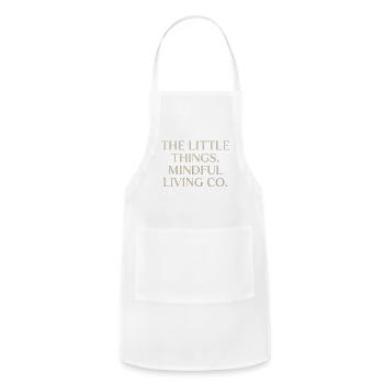 Little Things Mindful Living Logo - Adjustable Apron - white - Front - Julia (174cm)