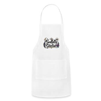 Soulfully Selective Script Floral - Adjustable Apron - white - Front - Julia (174cm)