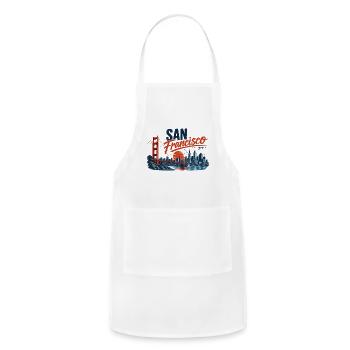 Vintage San Francisco California - Adjustable Apron - white - Front - Julia (174cm)