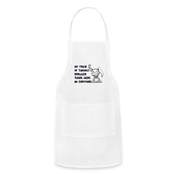 Derailed Thought Bunny - Adjustable Apron - white - Front - Julia (174cm)